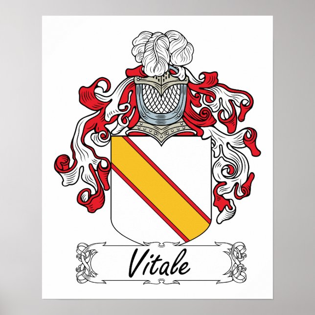 Vitale Familienwappen Poster (Vorne)