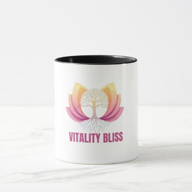 "Vitality Bliss Health & Wellness Logo Tasse (Zentrum)