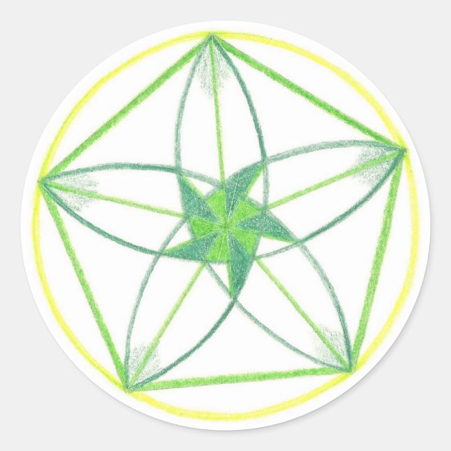 Vitality Mandala #2 Runder Aufkleber (Vorderseite)