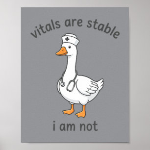 Vitalwerte Sind Stabil Nicht Lustig Gans Krankensc Poster