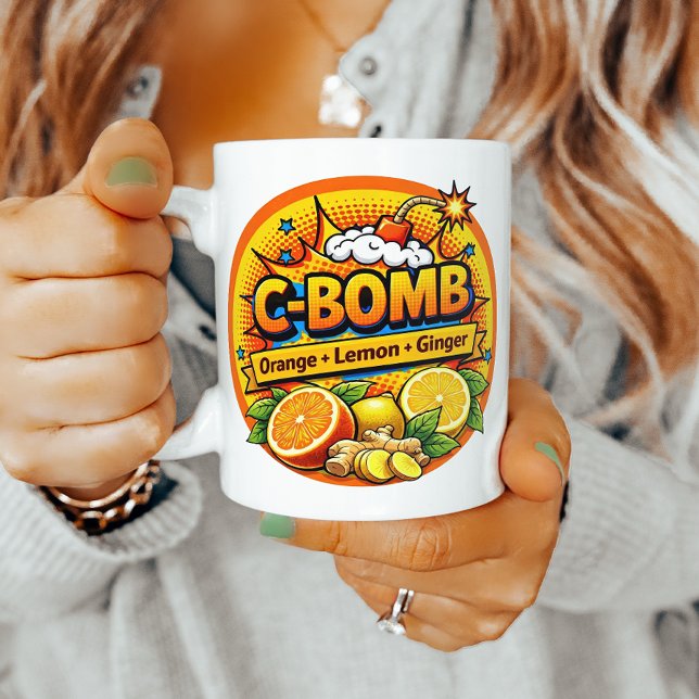 Vitamin C Pop Art Zitrus-Mischung  Kaffeetasse (Von Creator hochgeladen)
