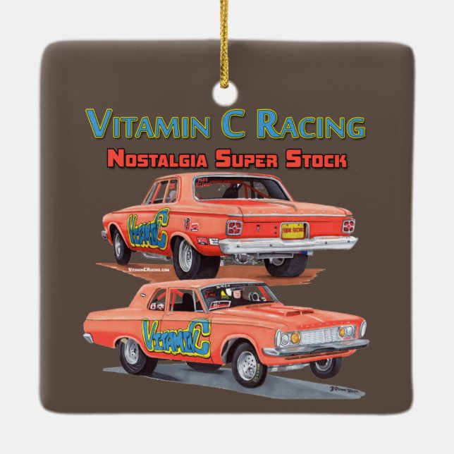 Vitamin C Racing Keramikornament (Rückseite)