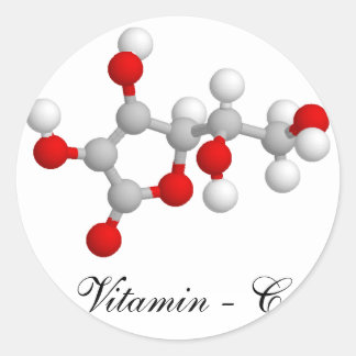 Vitamin C Runder Aufkleber