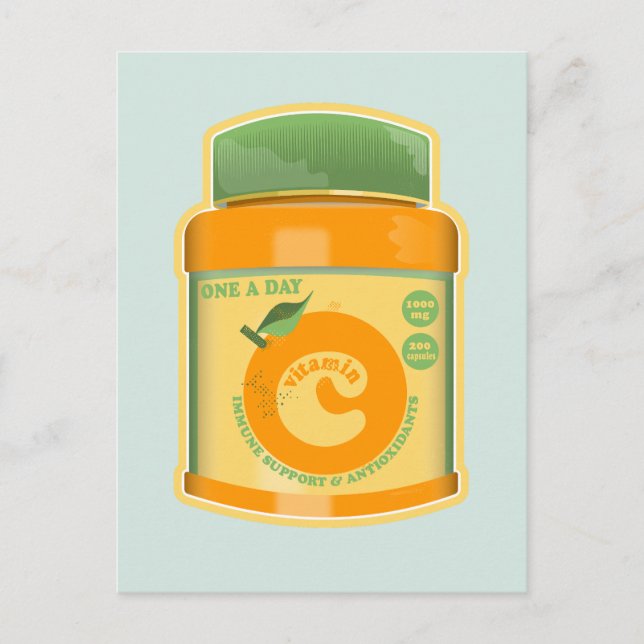 Vitamin C Wellness Postkarte (Vorderseite)