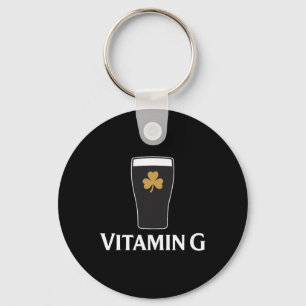 Vitamin G Stout Bier Irischer Trink-Shamrock St. P Schlüsselanhänger