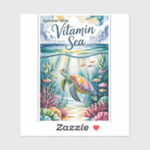 Vitamin Meer Wasserfarbe Meeresschildkröte Unterwa