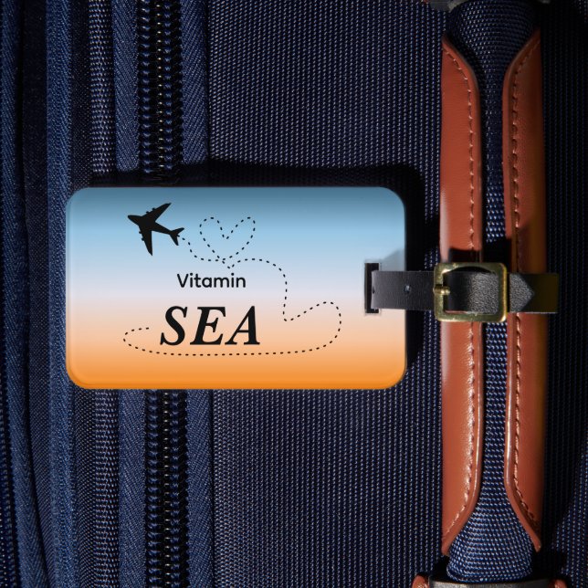 Vitamin Sea Orange Summer Color Gepäckanhänger (Vorderseite Insitu 4)