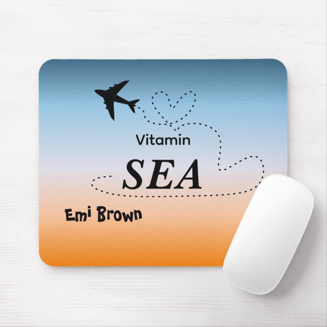 Vitamin Sea Orange Summer Color Mousepad (Mit Mouse)