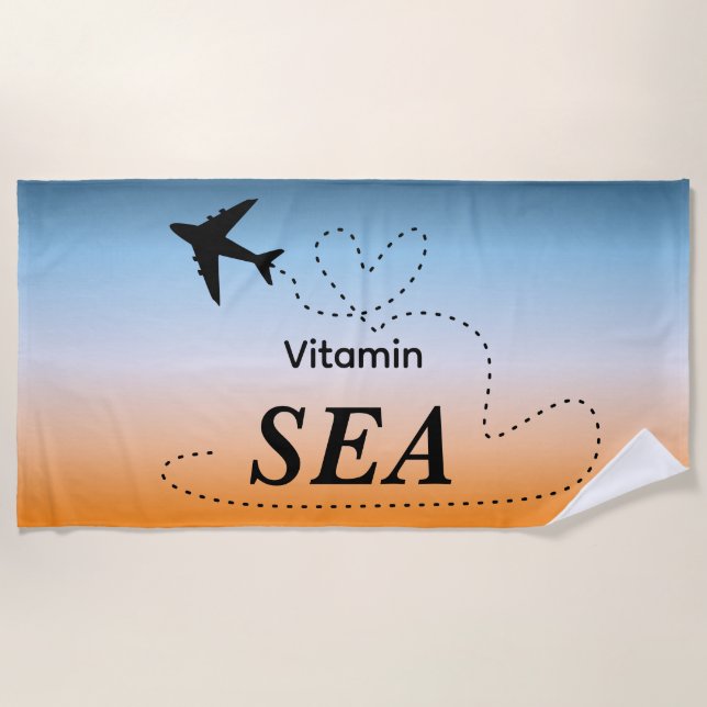 Vitamin Sea Orange Summer Color Strandtuch (Vorderseite)