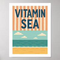 Vitamin Sea Retro-Strand-Typografie Küstenwitz