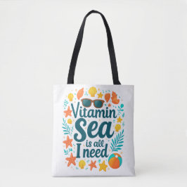 Vitamin Sea Tote Bag - Ocean Lover's Beach Adventu Tasche