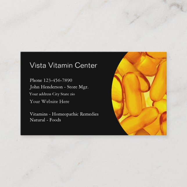 Vitamin-Visitenkarte Visitenkarte (Vorderseite)