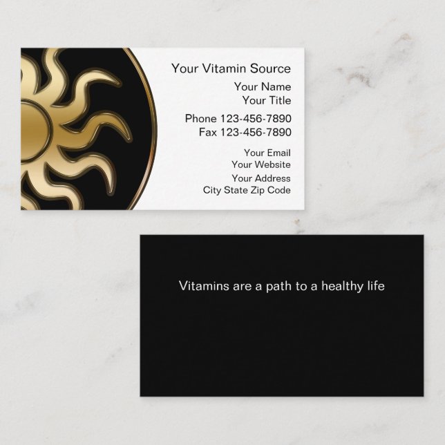 Vitamine Business Card Visitenkarte (Vorne/Hinten)