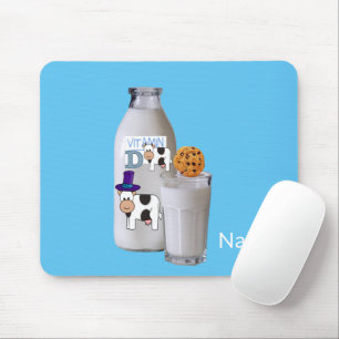 Vitamine D Lait Vache Souris Pad! Tapis de souris