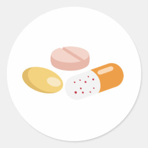 Vitaminpräparate Runder Aufkleber