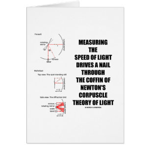 Vitesse de la lumière de mesure le corpuscule de