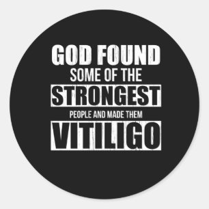 Vitiligo Awareness-Krieger Runder Aufkleber