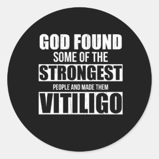 Vitiligo Awareness-Krieger Runder Aufkleber