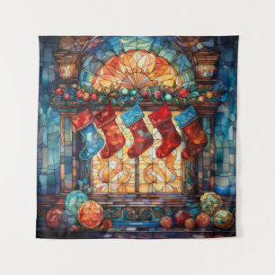 Vitrages de Noël en verre tendu Tapisserie