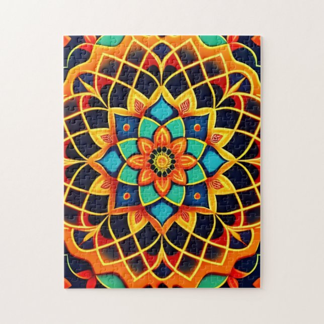 Vitral-Stil Farbige Mandala (Vertikal)