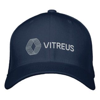 VITREUS bestickte Flechtwoll-Kapsel | NAVY Bestickte Baseballkappe