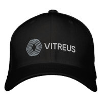 VITREUS bestickte Flechtwoll-Kapsel | SCHWARZ