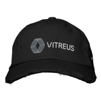 VITREUS gestörtes Chino Twill Cap | SCHWARZ Bestickte Baseballkappe