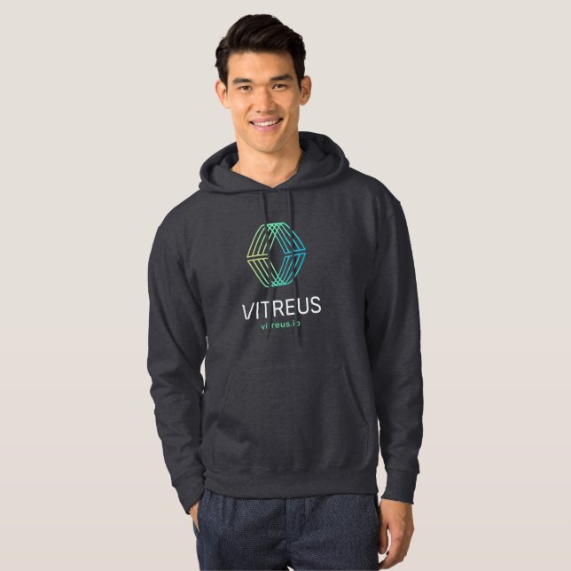 VITREUS Printed Hoodie | DARK GRAY (Vorne ganz)