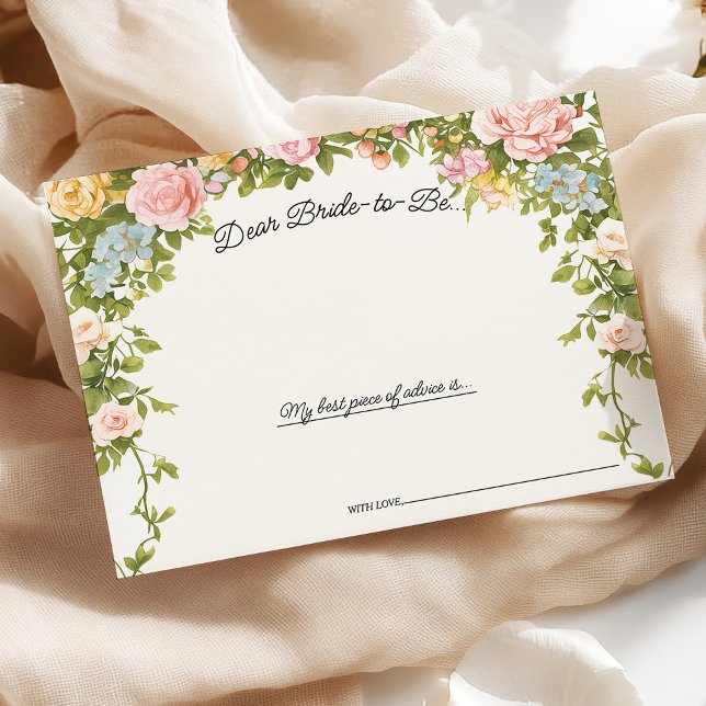 Vitrine Whimsical Brautparty Advice Card RSVP Karte (Von Creator hochgeladen)