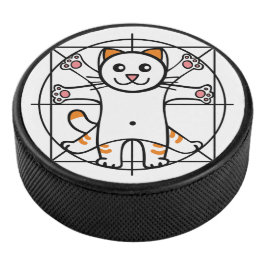 Vitruvian Cat Eishockey Puck
