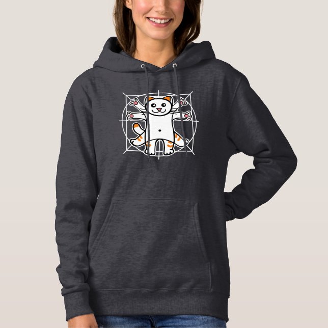 Vitruvian Cat Hoodie (Vorderseite)