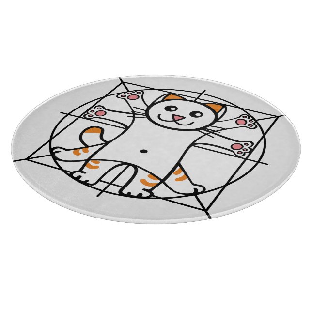Vitruvian Cat Schneidebrett (Ecke)