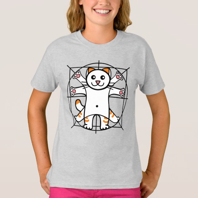 Vitruvian Cat T-Shirt (Vorderseite)