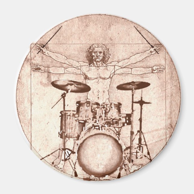 Vitruvian Drummer Magnet (Vorne)