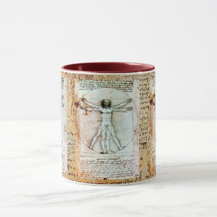 VITRUVIAN MAN Antique Perchment Tasse