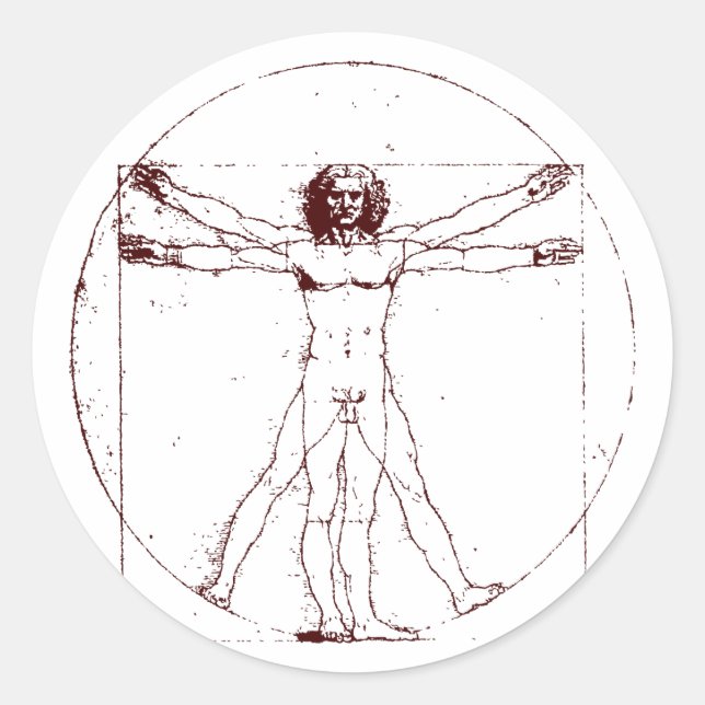 Vitruvian Man BRK Runder Aufkleber (Vorderseite)