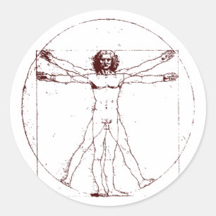 Vitruvian Man BRK Runder Aufkleber
