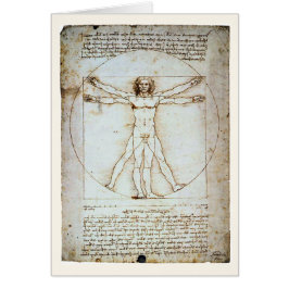 Vitruvian Man, c 1490, Leonardo da Vinci Card