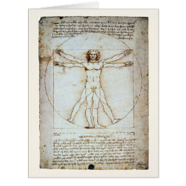 Vitruvian Man, c 1490, Leonardo da Vinci Card