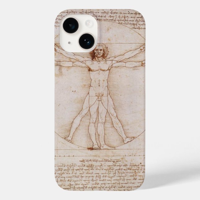Vitruvian Man Case-Mate iPhone 14 Hülle (Rückseite)