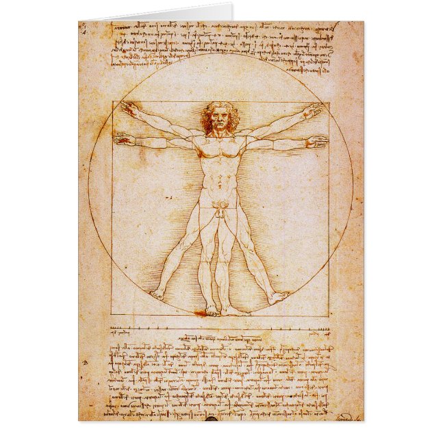Vitruvian Man - Leonardo Da Vinci - kutomisable. (Vorne)