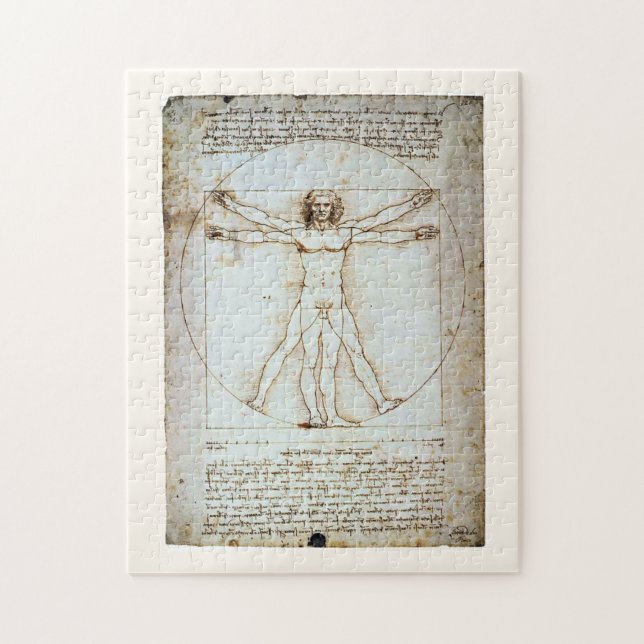Vitruvian Man, Leonardo da Vinci, um 1490. Jigs (Vertikal)