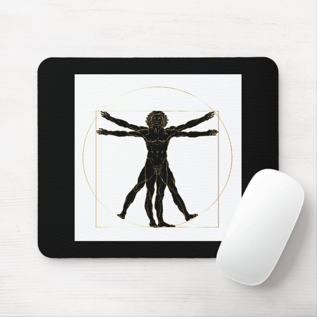 Vitruvian Man Mousepad (Mit Mouse)