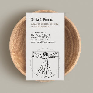 Vitruvian Man Sports Massage Therapeut 1 Visitenkarte