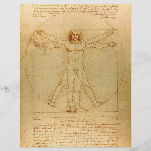 Vitruvian Man von Leonardo Da Vinci (Vorderseite)