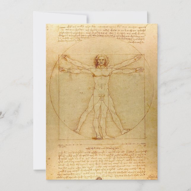 Vitruvian Man von Leonardo Da Vinci (Vorderseite)