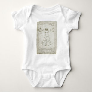 Vitruvian Man von Leonardo da Vinci Baby Strampler