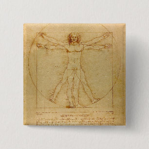 Vitruvian Man von Leonardo Da Vinci Button
