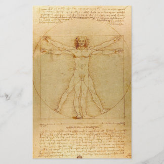 Vitruvian Man von Leonardo Da Vinci Flyer
