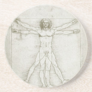 Vitruvian Man von Leonardo da Vinci Getränkeuntersetzer